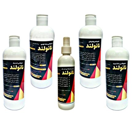 واکس داشبورد و شامپو کارواش و واکس بدنه و واکس لاستیک و شیشه پاک کن خودرو نانولند مدل ALL-N حجم 500 میلی لیتر