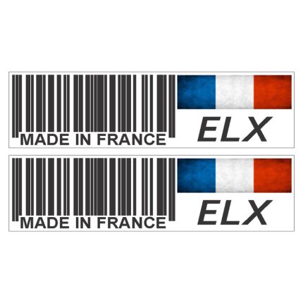 برچسب بدنه خودرو رایسان طرح بارکد مدل ELX کد SL017 بسته دو عددی