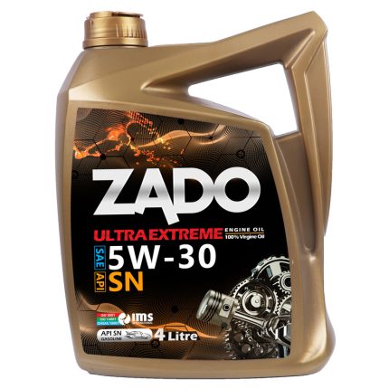 روغن موتور خودرو زادو مدل ULTRA EXTREME کد SAE 5W30-SN حجم 4 لیتر