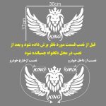 برچسب بدنه خودرو ماتریسیو طرح بال king کد M247