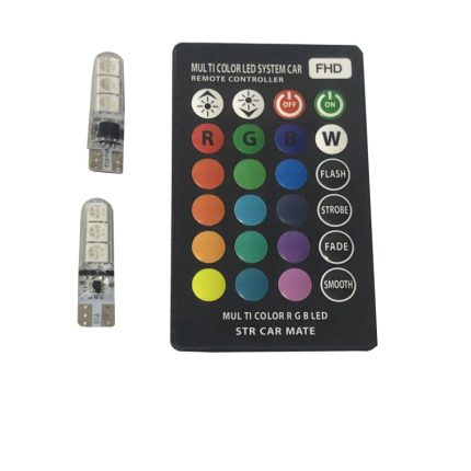 کیت نورپردازی چراغ خودرو اف اچ دی مدل t10 به همراه کنترل