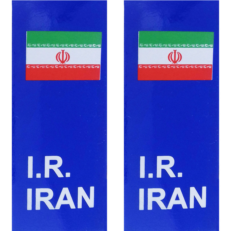برچسب پلاک خودرو آراکس یدک مدل AY-2731 طرح پرچم ایران بسته 2 عددی
