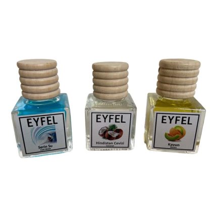 خوشبوکننده هوا خودرو ایفل مدل طالبی و نارگیل و کول واتر حجم 10 میلی‌ لیتر بسته 3 عددی