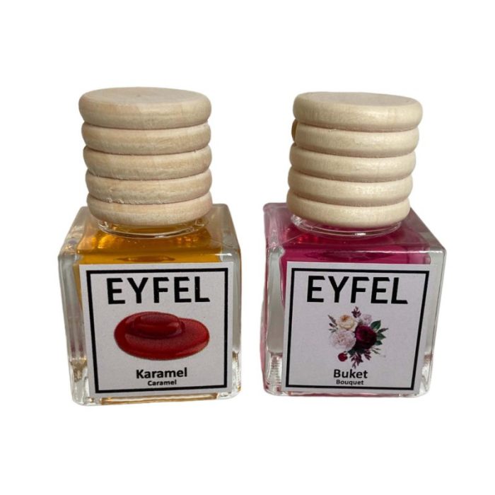 خوشبوکننده هوا خودرو ایفل مدل دسته گل و کارامل کد Bouquet-Caramel حجم 10 میلی‌ لیتر بسته 2 عددی