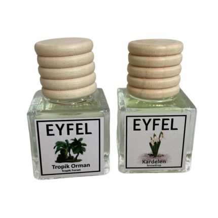 خوشبوکننده هوا خودرو ایفل مدل گل یخ و جنگل استوایی کد Snowdrop-Tropic Forest حجم 10 میلی‌ لیتر بسته 2 عددی