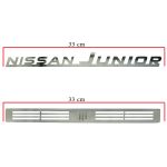 تریم دریچه بخاری و آرم بغل گلگیر خودرو مدل junior-4 مناسب برای نیسان مجموعه 4 عددی