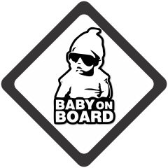 برچسب بدنه خودرو چاپ سروش طرح baby on board کد 02