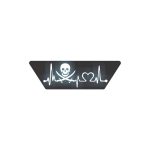 آرم شیشه عقب خودرو طرح ضربان اسکلت  مدل LED W چراغدار