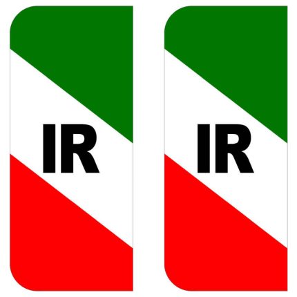 برچسب پلاک خودرو مستر راد طرح پرچم ایران مدل 1221بسته دوعددی