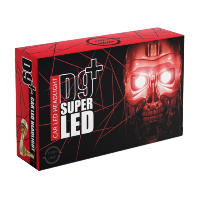 لامپ هدلایت خودرو مدل D9+H4 سه رنگ بسته 2 عددی