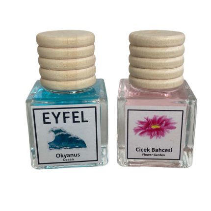 خوشبوکننده هوای خودرو ایفل مدل گل باغچه و اقیانوس کد Flower garden-Ocean حجم 10 میلی‌لیتر بسته 2 عددی