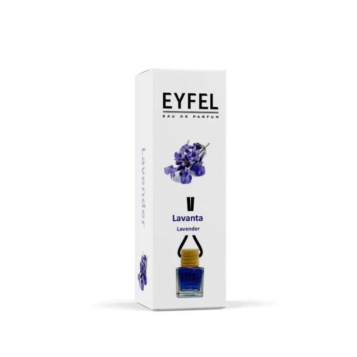 خوشبوکننده هوای خودرو ایفل مدل پودر و لوندر کد Powder-Lavender حجم 10 میلی‌لیتر بسته 2 عددی